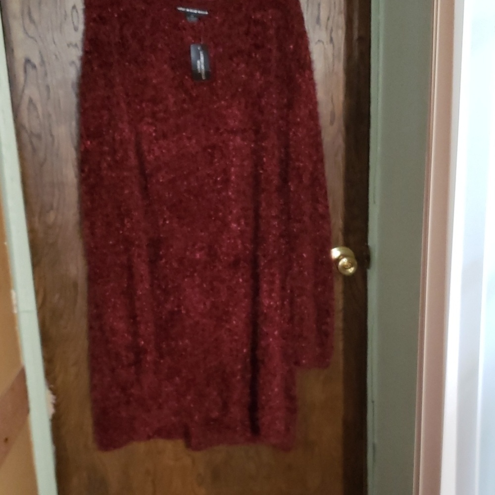 Burgundy knit dress